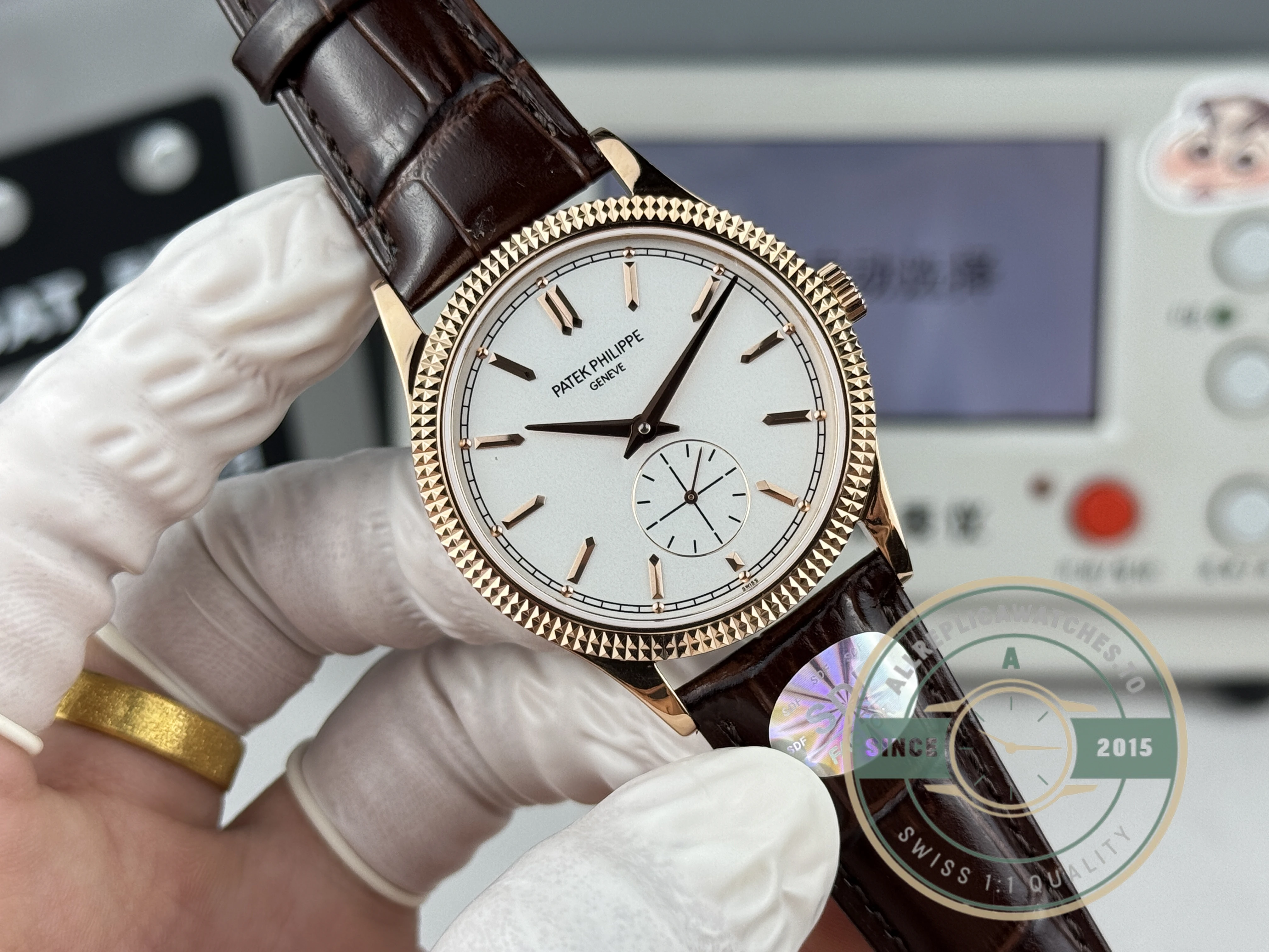 Superclone Calatrava Patek 6119R-001 Rose Gold 39mm Dial - Affordable Luxury Replica Timepiece