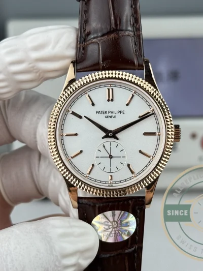 Superclone Calatrava Patek 6119R-001 Rose Gold 39mm Dial - Best Quality Replica Watch