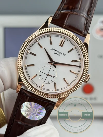 Superclone Calatrava Patek 6119R-001 Rose Gold 39mm Dial - 1:1 Swiss Replica Watch