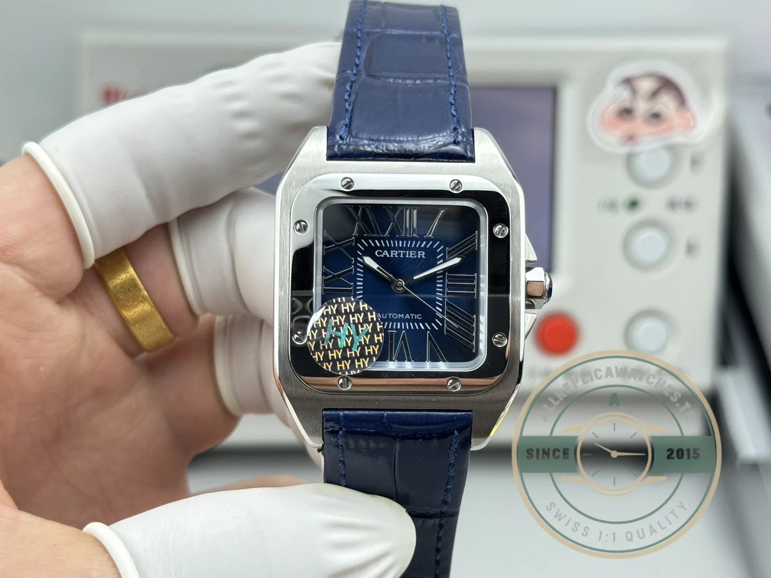 Superclone Cartier Santos De Cartier WSSA0030 Blue Dial - Swiss-Made Clone Watch