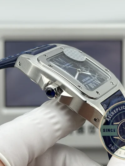 Superclone Cartier Santos De Cartier WSSA0030 Blue Dial - Affordable Super Clone Watch