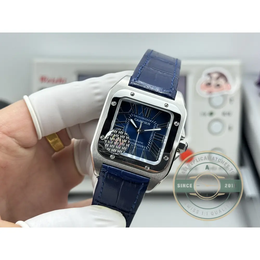 Superclone Cartier Santos De Cartier WSSA0030 Blue Dial - Top-Tier Swiss Replica Watch