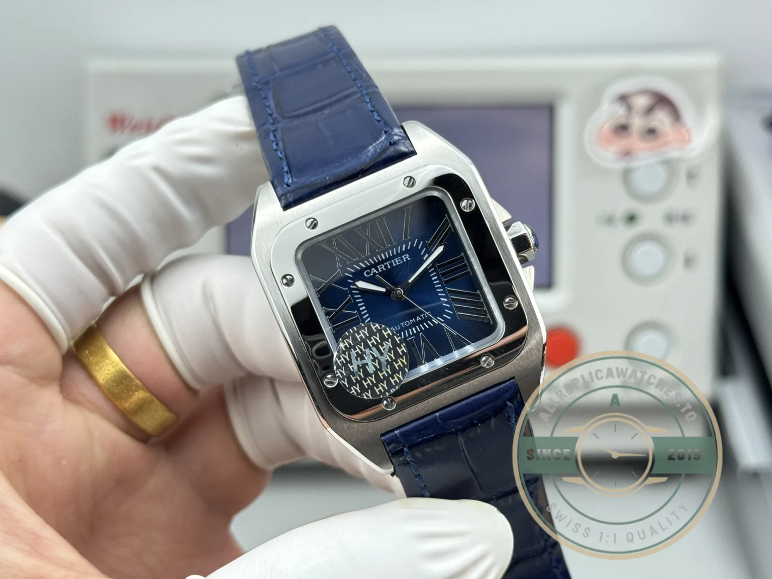 Superclone Cartier Santos De Cartier WSSA0030 Blue Dial - 1:1 Swiss Replica Watch