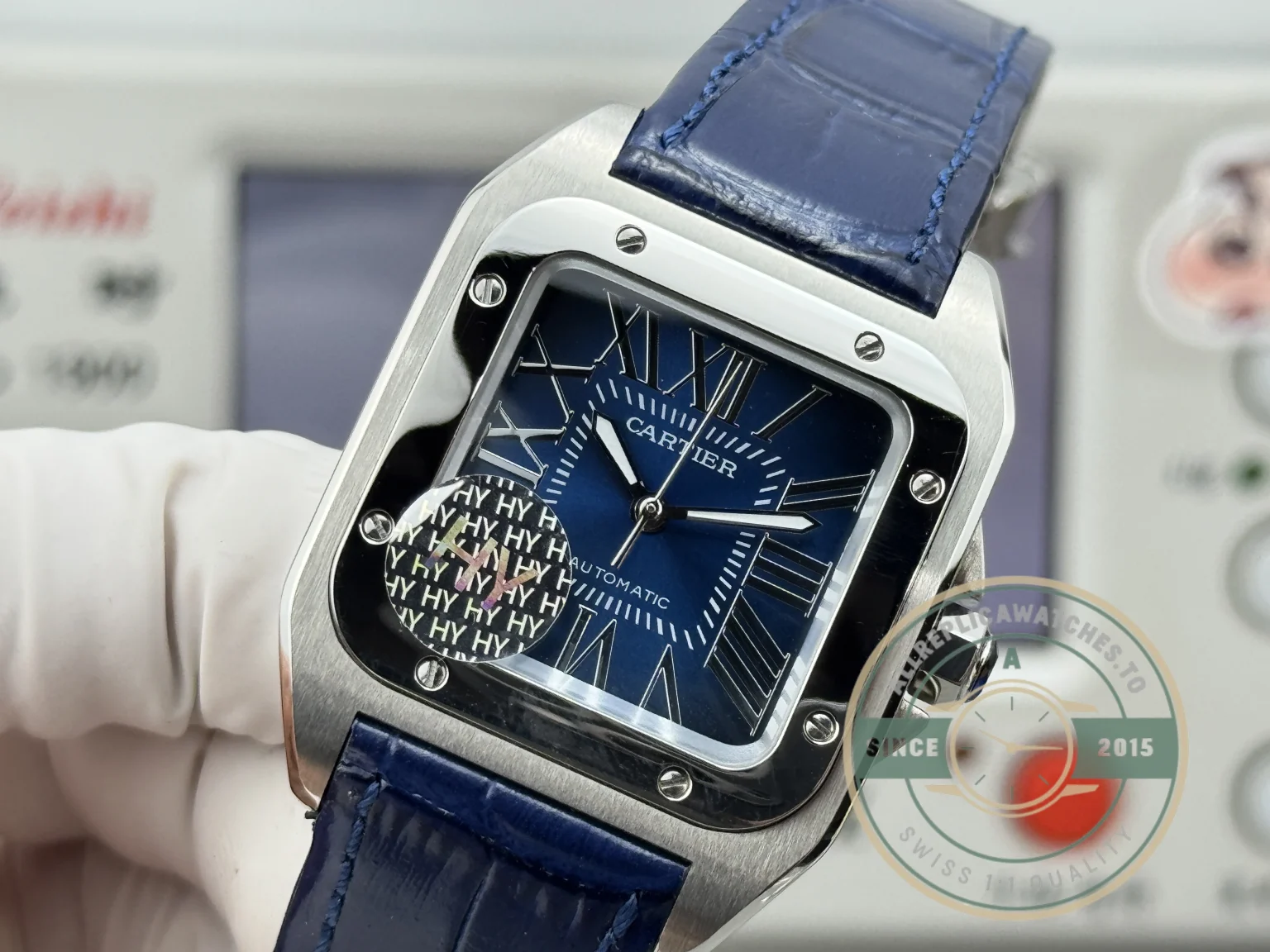 Superclone Cartier Santos De Cartier WSSA0030 Blue Dial - Swiss Movement Replica Watch