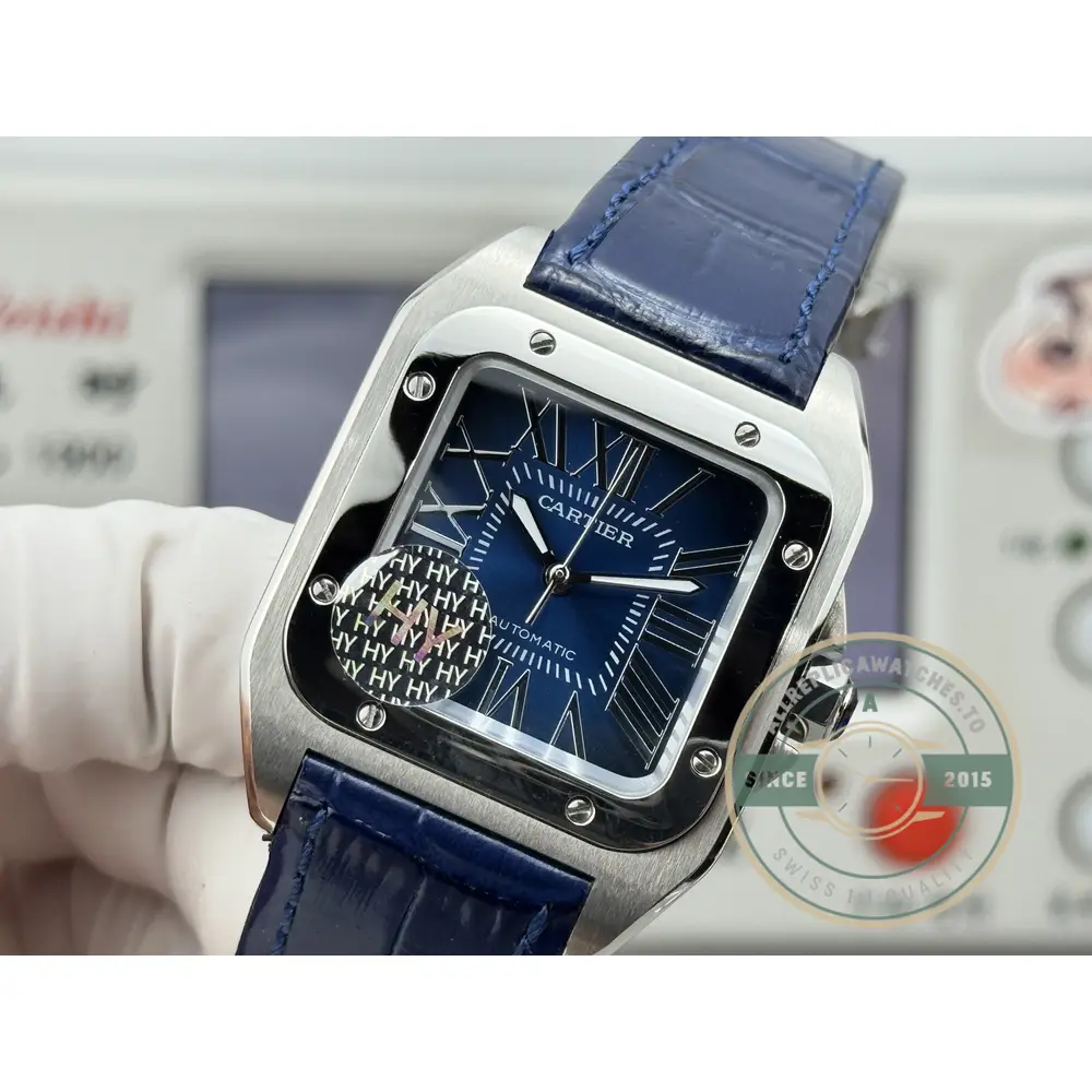Superclone Cartier Santos De Cartier WSSA0030 Blue Dial - Swiss Movement Replica Watch