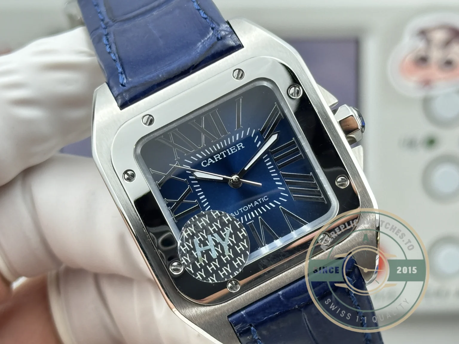 Superclone Cartier Santos De Cartier WSSA0030 Blue Dial - Luxury Replica Watch