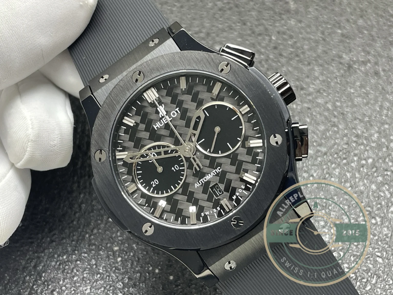 Superclone Hublot Classic Fusion Chronograph 521.CM.1770.RX Carbon Dial - Swiss-Made Clone Watch
