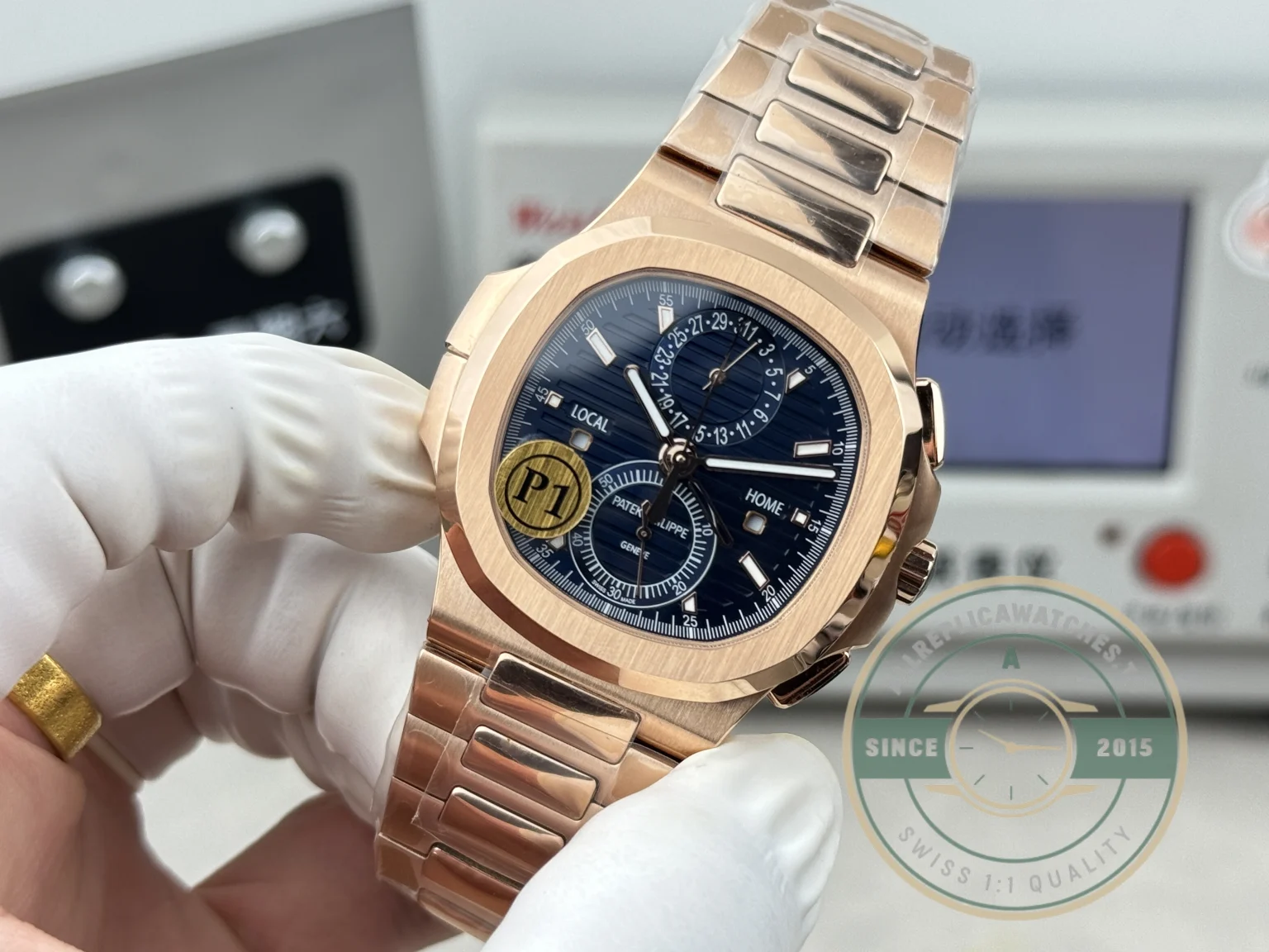 Superclone Nautilus 5990R-001 Travel Time 40.5mm Blue Dial - Budget Luxury Replica Watch