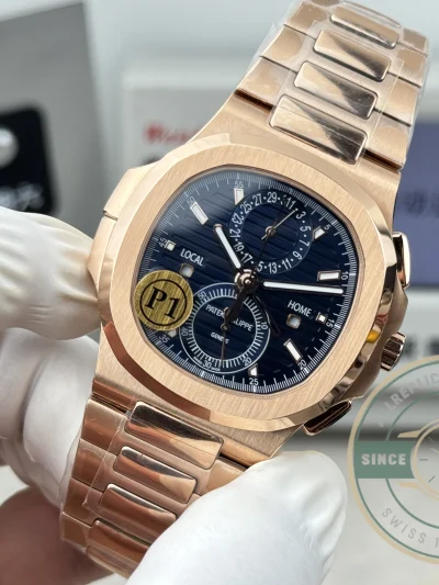 Superclone Nautilus 5990R-001 Travel Time 40.5mm Blue Dial - Budget Luxury Replica Watch