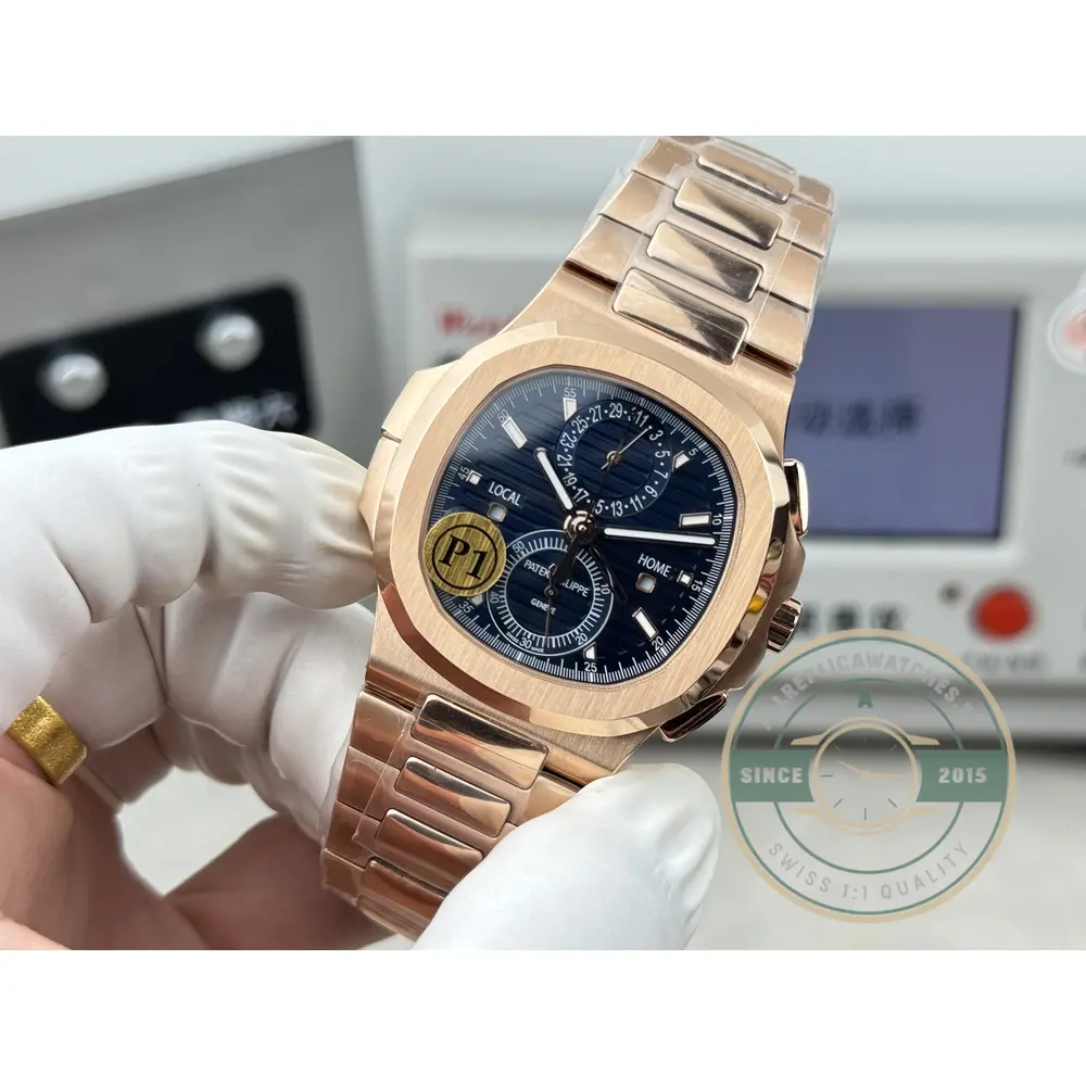 Superclone Nautilus 5990R-001 Travel Time 40.5mm Blue Dial - Budget Luxury Replica Watch