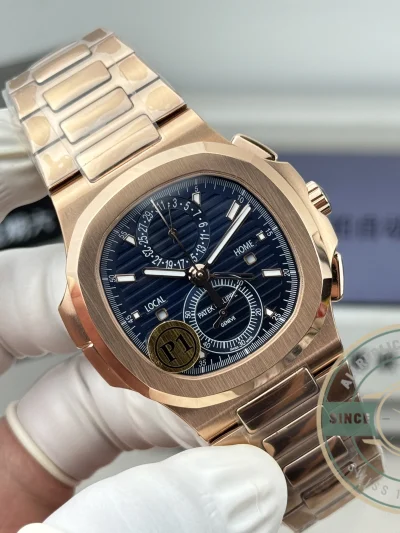 Superclone Nautilus 5990R-001 Travel Time 40.5mm Blue Dial - Top-Tier Swiss Replica Watch