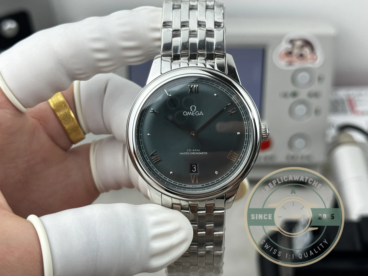 Superclone Omega De Ville Prestige 40 mm, Green Dial 434.10.40.20.10.001 - Affordable Super Clone Watch