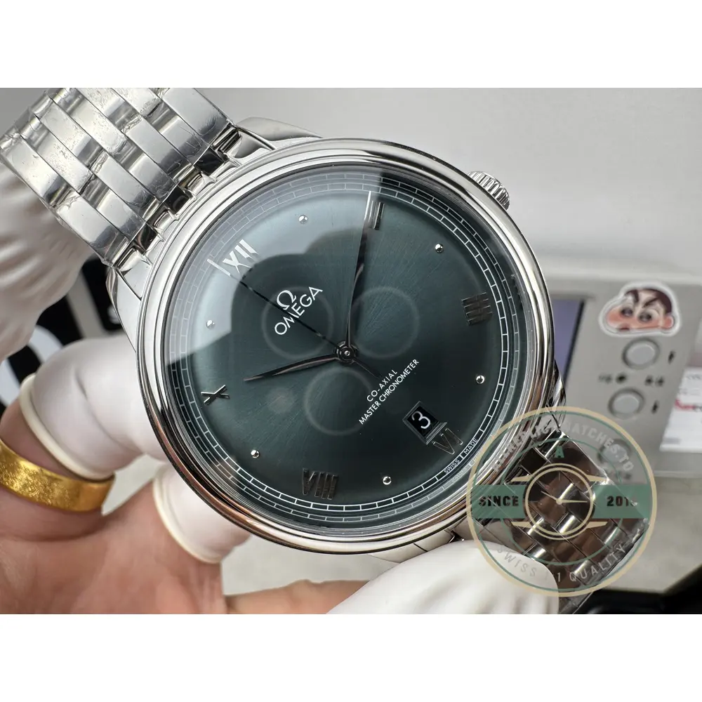 Superclone Omega De Ville Prestige 40 mm, Green Dial 434.10.40.20.10.001 - Luxury Replica Watch