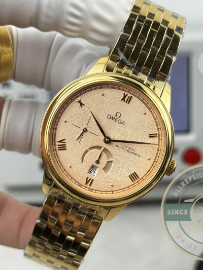 Superclone Omega De Ville Prestige 40mm, Yellow Gold, 434.20.41.21.09.001 - Budget Luxury Replica Watch