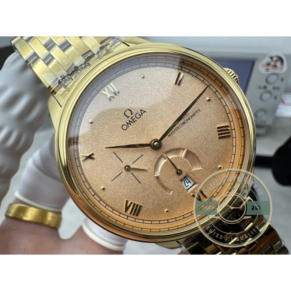 Superclone Omega De Ville Prestige 40mm, Yellow Gold, 434.20.41.21.09.001 - Budget Luxury Replica Watch