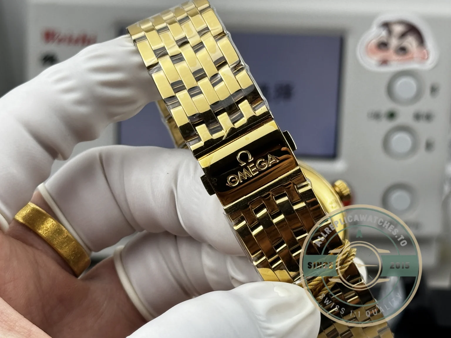 Superclone Omega De Ville Prestige 40mm, Yellow Gold, 434.20.41.21.09.001 - Swiss-Made Clone Watch