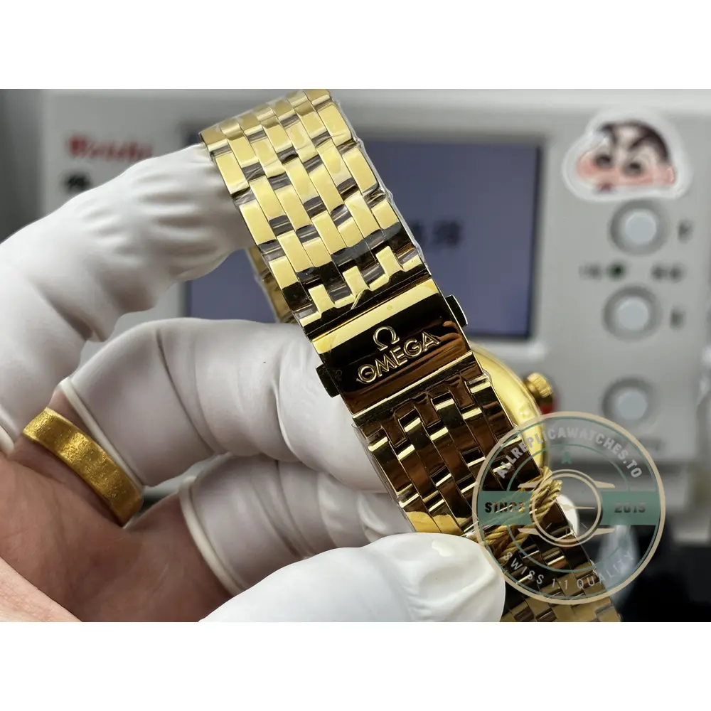 Superclone Omega De Ville Prestige 40mm, Yellow Gold, 434.20.41.21.09.001 - Swiss-Made Clone Watch