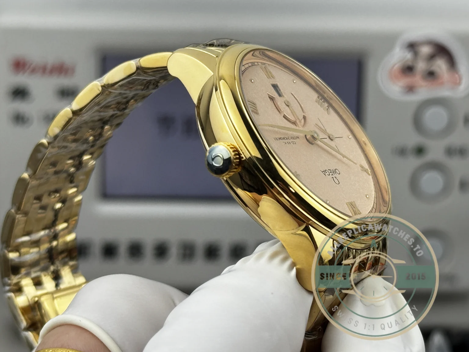 Superclone Omega De Ville Prestige 40mm, Yellow Gold, 434.20.41.21.09.001 - Budget Luxury Replica Watch