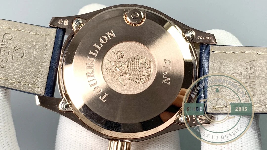 Superclone Omega De Ville Tourbillon 44mm Gold, 528.53.44.21.03.001 - Top-Tier Swiss Replica Watch