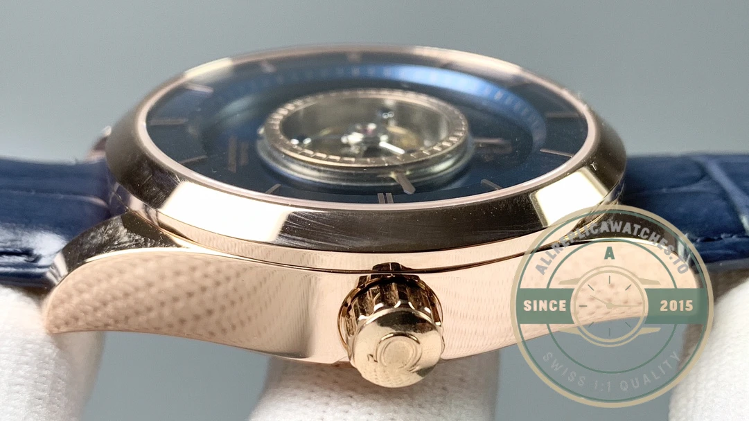 Superclone Omega De Ville Tourbillon 44mm Gold, 528.53.44.21.03.001 - Top-Tier Swiss Replica Watch
