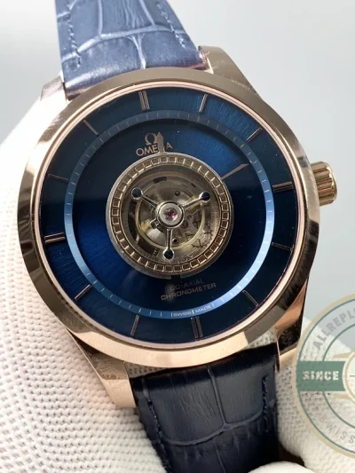 Superclone Omega De Ville Tourbillon 44mm Gold, 528.53.44.21.03.001 - Factory Super Clone Watch