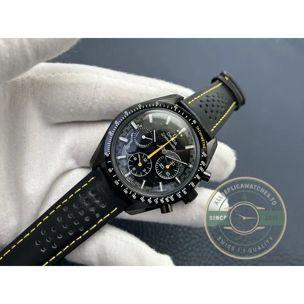 Omega Speedmaster Dark Side of the Moon Apollo 8 super clone, matte black with luminous indices dial