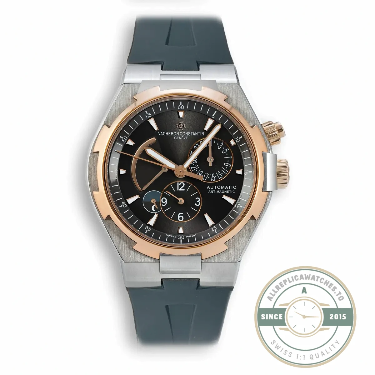 Superclone Overseas Dual Time 47450000M-9644 Black Dial 42.5mm - Budget Luxury Replica Watch