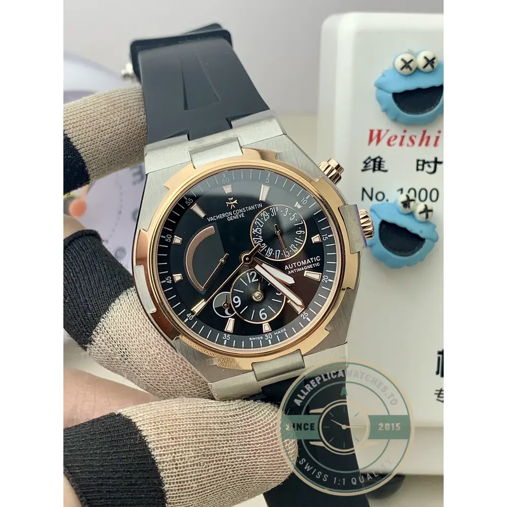 Superclone Overseas Dual Time 47450000M-9644 Black Dial 42.5mm - Affordable Luxury Replica Timepiece