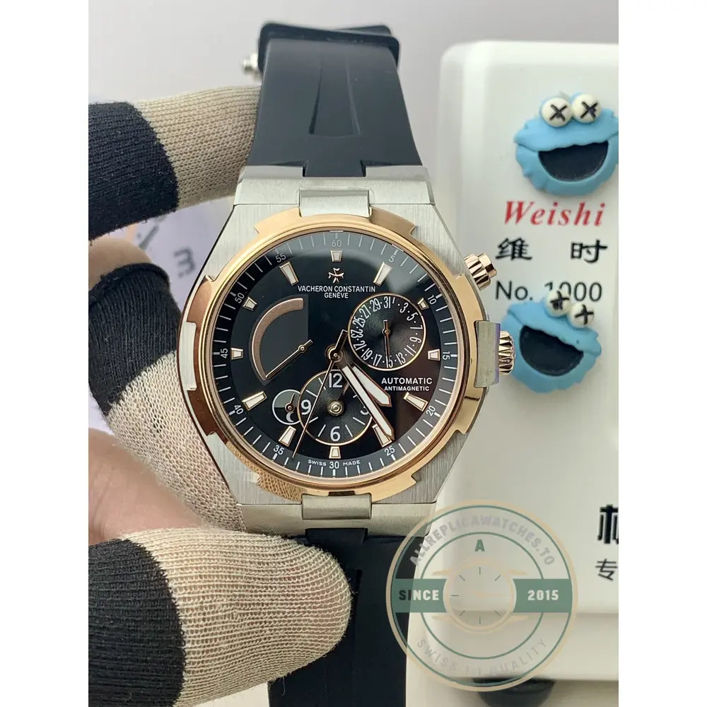 Superclone Overseas Dual Time 47450000M-9644 Black Dial 42.5mm - Best Quality Replica Watch