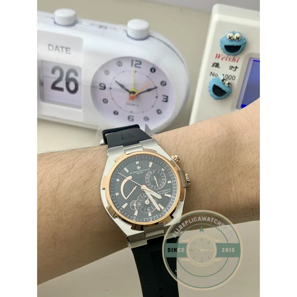 Superclone Overseas Dual Time 47450000M-9644 Black Dial 42.5mm - High-Grade Replica Watch