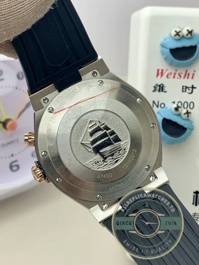 Superclone Overseas Dual Time 47450000M-9644 Black Dial 42.5mm - Best Quality Replica Watch