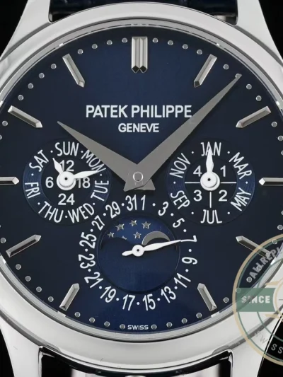 Superclone Patek Complication 5140R-014 White Gold 37.2mm Blue Dial - Affordable Super Clone Watch