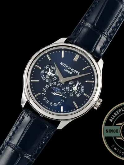 Superclone Patek Complication 5140R-014 White Gold 37.2mm Blue Dial - High-Grade Replica Watch