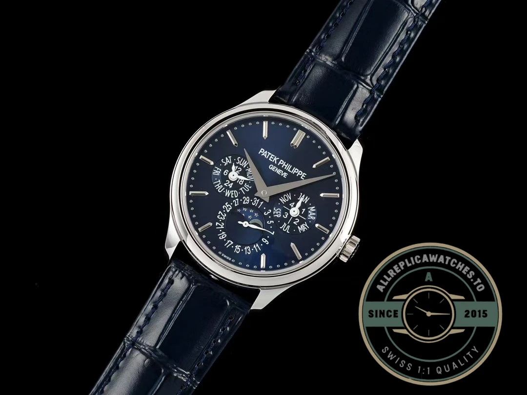 Superclone Patek Complication 5140R-014 White Gold 37.2mm Blue Dial - High-Grade Replica Watch