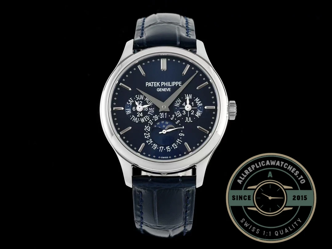 Superclone Patek Complication 5140R-014 White Gold 37.2mm Blue Dial - Best Quality Replica Watch
