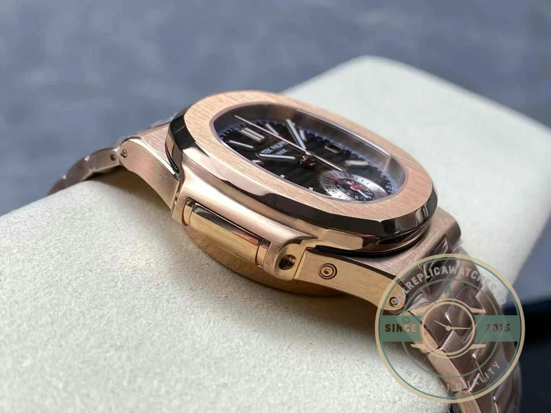 Superclone Patek Nautilus 5980-7R Rose Gold 40.5mm Brown Dial - Affordable Super Clone Watch