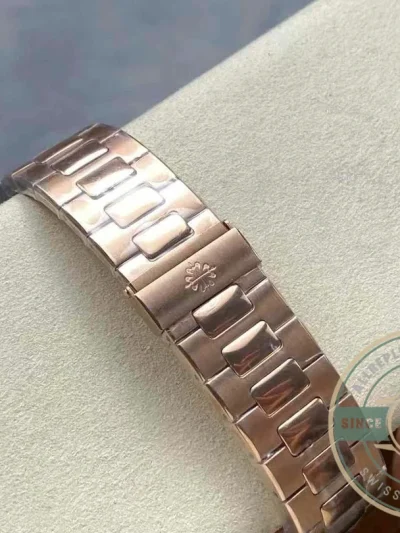 Superclone Patek Nautilus 5980-7R Rose Gold 40.5mm Brown Dial - Affordable Super Clone Watch