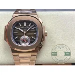 Superclone Patek Nautilus 5980-7R Rose Gold 40.5mm Brown Dial - Swiss Movement Replica Watch