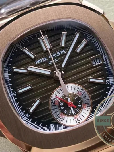 Superclone Patek Nautilus 5980-7R Rose Gold 40.5mm Brown Dial - Swiss-Made Clone Watch