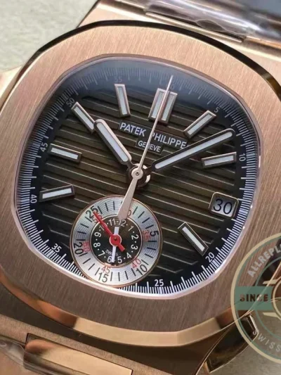 Superclone Patek Nautilus 5980-7R Rose Gold 40.5mm Brown Dial - Swiss-Made Clone Watch