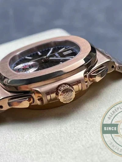 Superclone Patek Nautilus 5980-7R Rose Gold 40.5mm Brown Dial - High-Grade Replica Watch