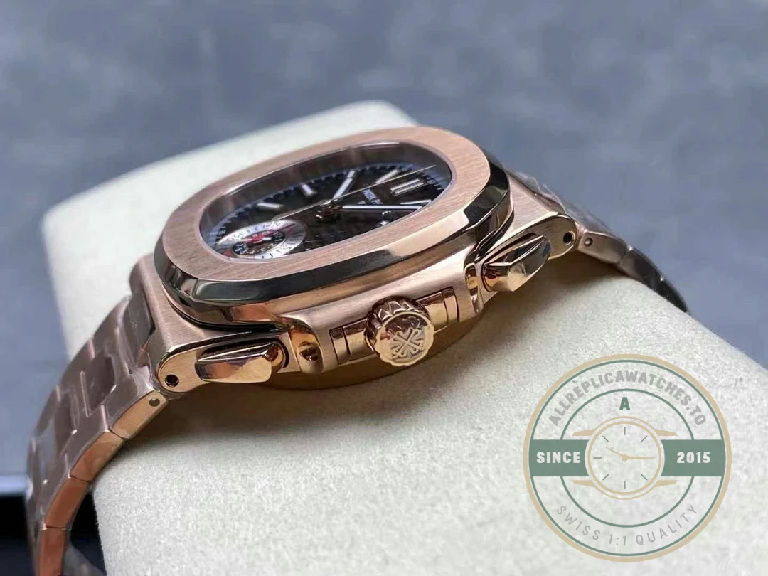 Superclone Patek Nautilus 5980-7R Rose Gold 40.5mm Brown Dial - High-Grade Replica Watch