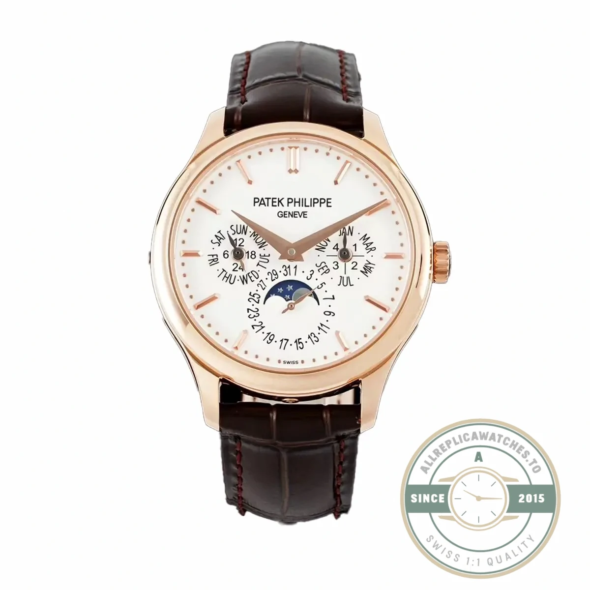 Superclone Patek Philippe Complication 5140R-011 Calendar Rose Gold 37.2mm - Top-Tier Swiss Replica Watch