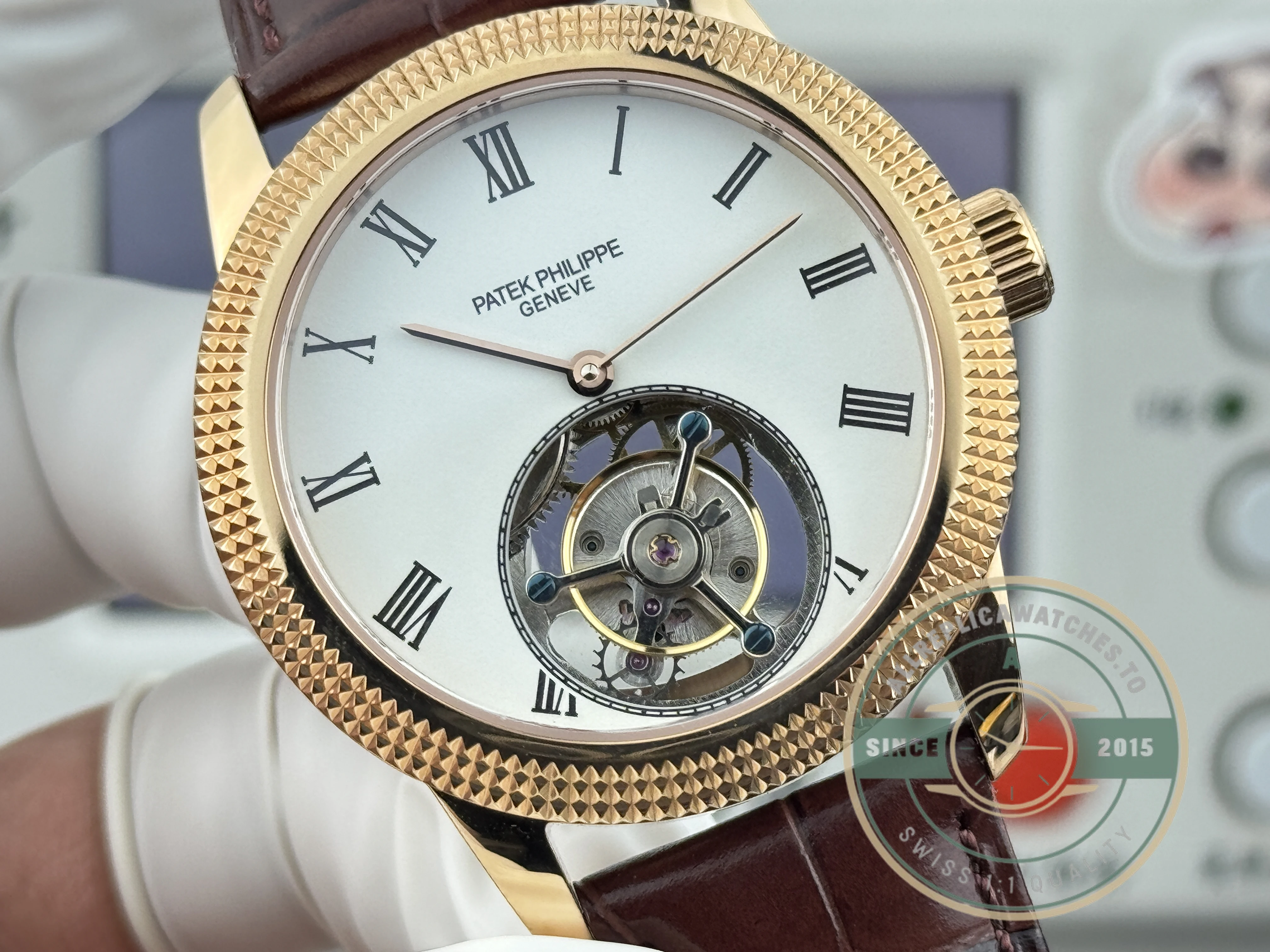 Superclone Patek Philippe Grand Complications 42mm Tourbillon White Dial - Top-Tier Swiss Replica Watch