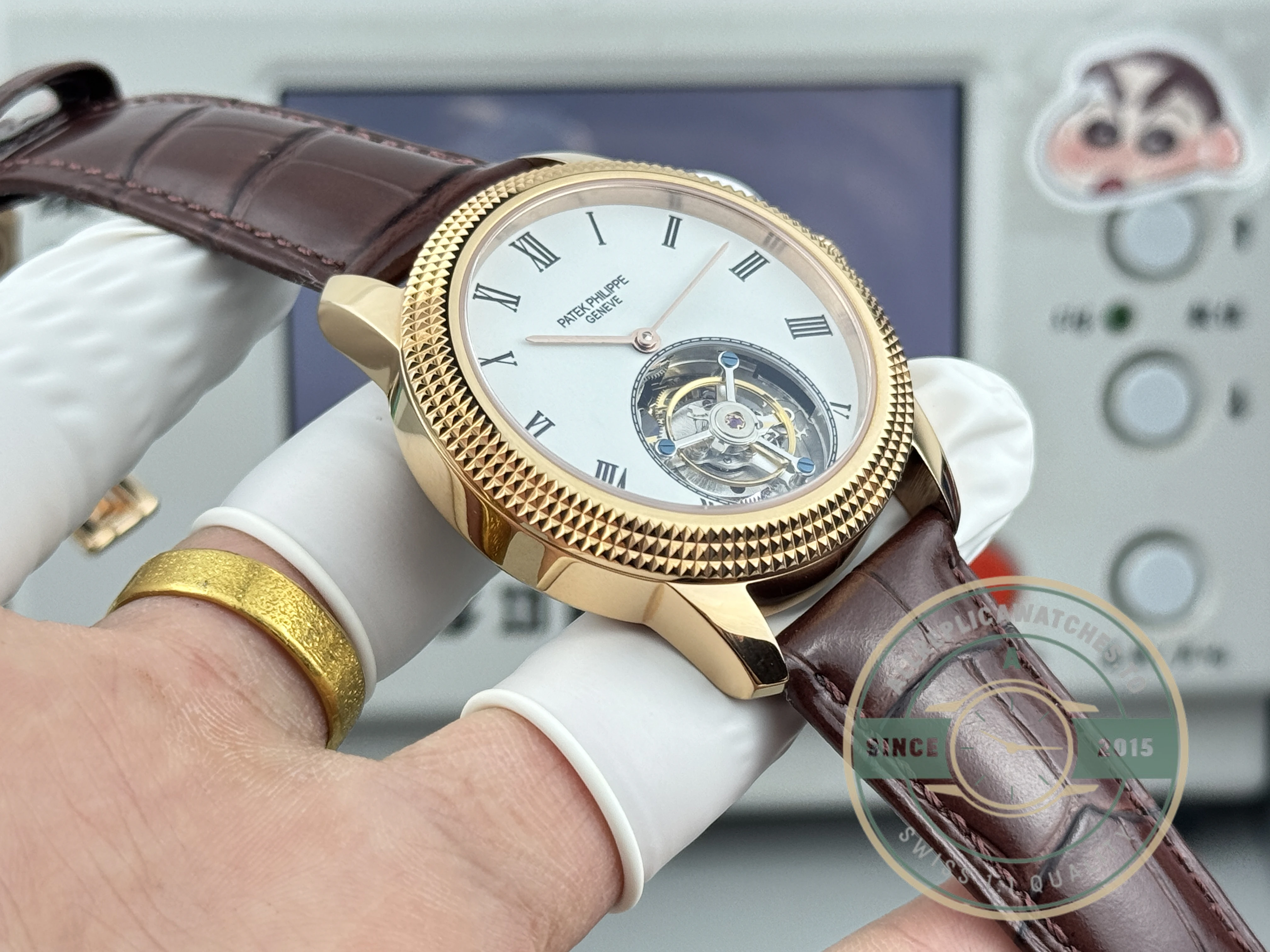Superclone Patek Philippe Grand Complications 42mm Tourbillon White Dial - Luxury Replica Watch
