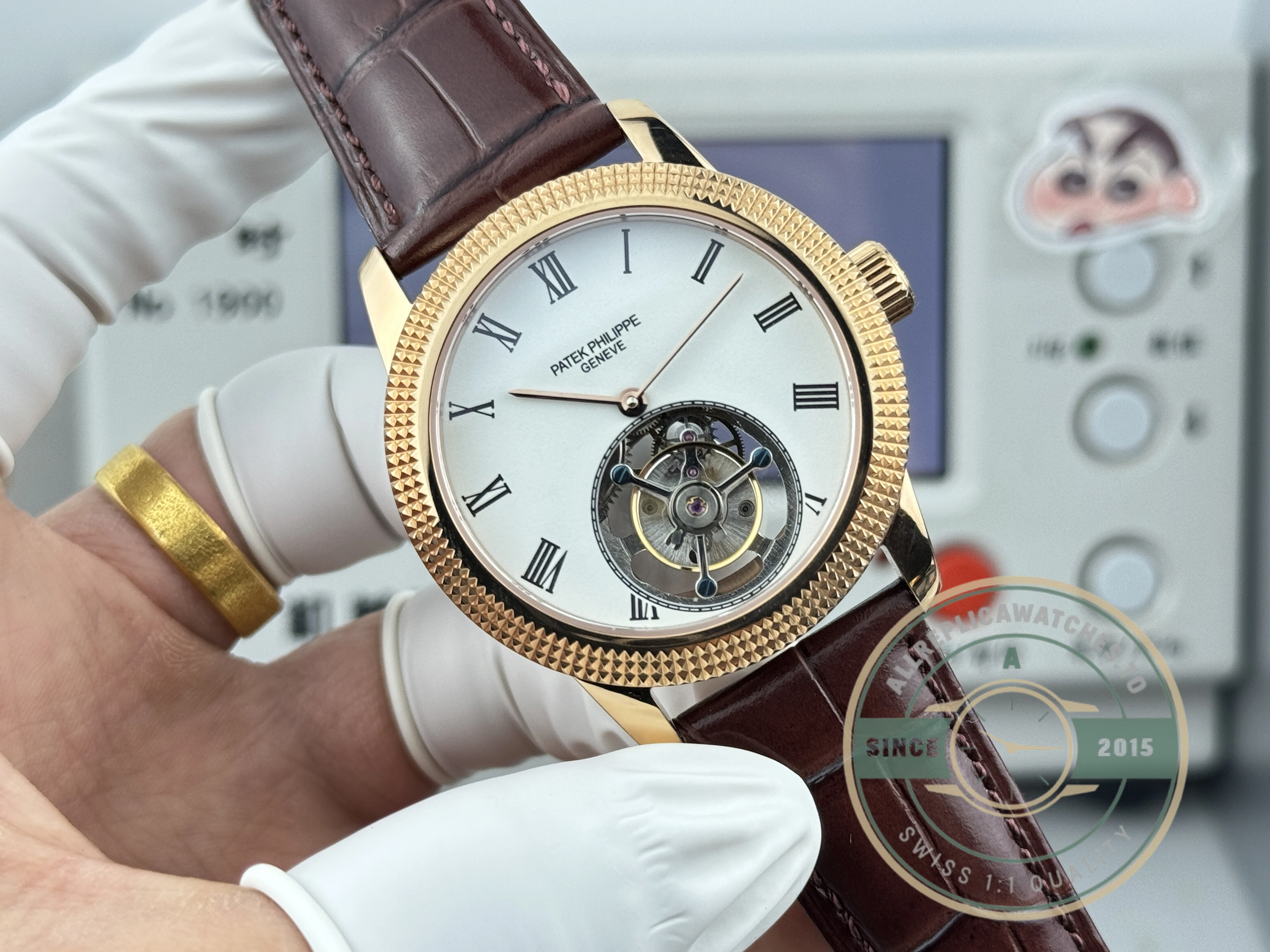 Superclone Patek Philippe Grand Complications 42mm Tourbillon White Dial - Budget Luxury Replica Watch