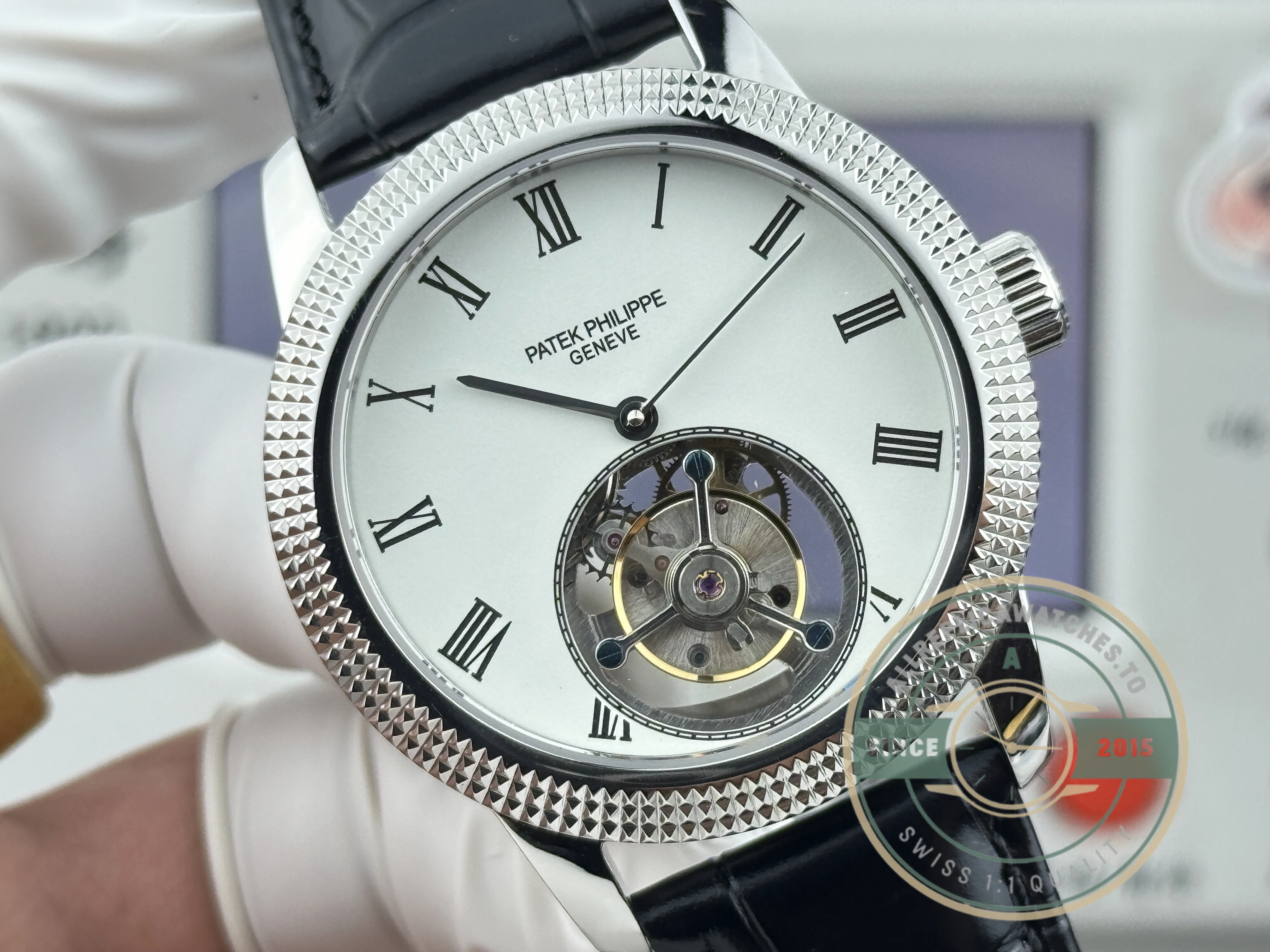 Superclone Patek Philippe Grand Complications 42mm Tourbillon White Dial - Swiss Movement Replica Watch