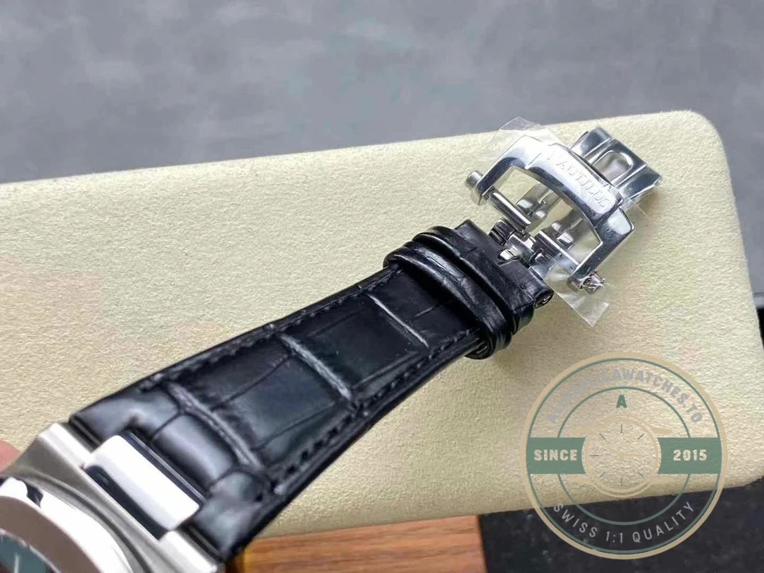 Superclone Patek Philippe Nautilus 5980-4R Leather Strap 40.5mm White Dial - Budget Luxury Replica Watch