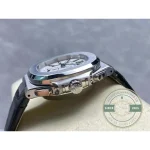 Superclone Patek Philippe Nautilus 5980-4R Leather Strap 40.5mm White Dial - Budget Luxury Replica Watch