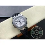 Superclone Patek Philippe Nautilus 5980-4R Leather Strap 40.5mm White Dial - Luxury Replica Watch
